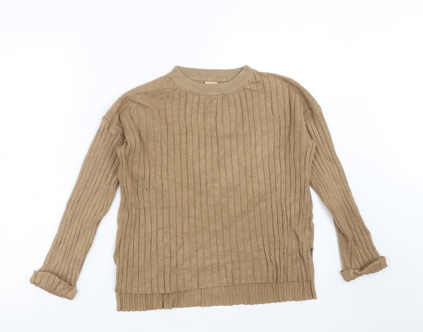 Zara Womens Beige Striped  Pullover Jumper Size 10