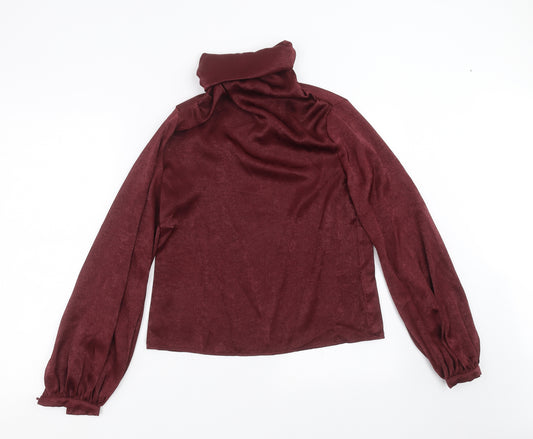 Front view of SHEIN women’s purple basic blouse, size XS