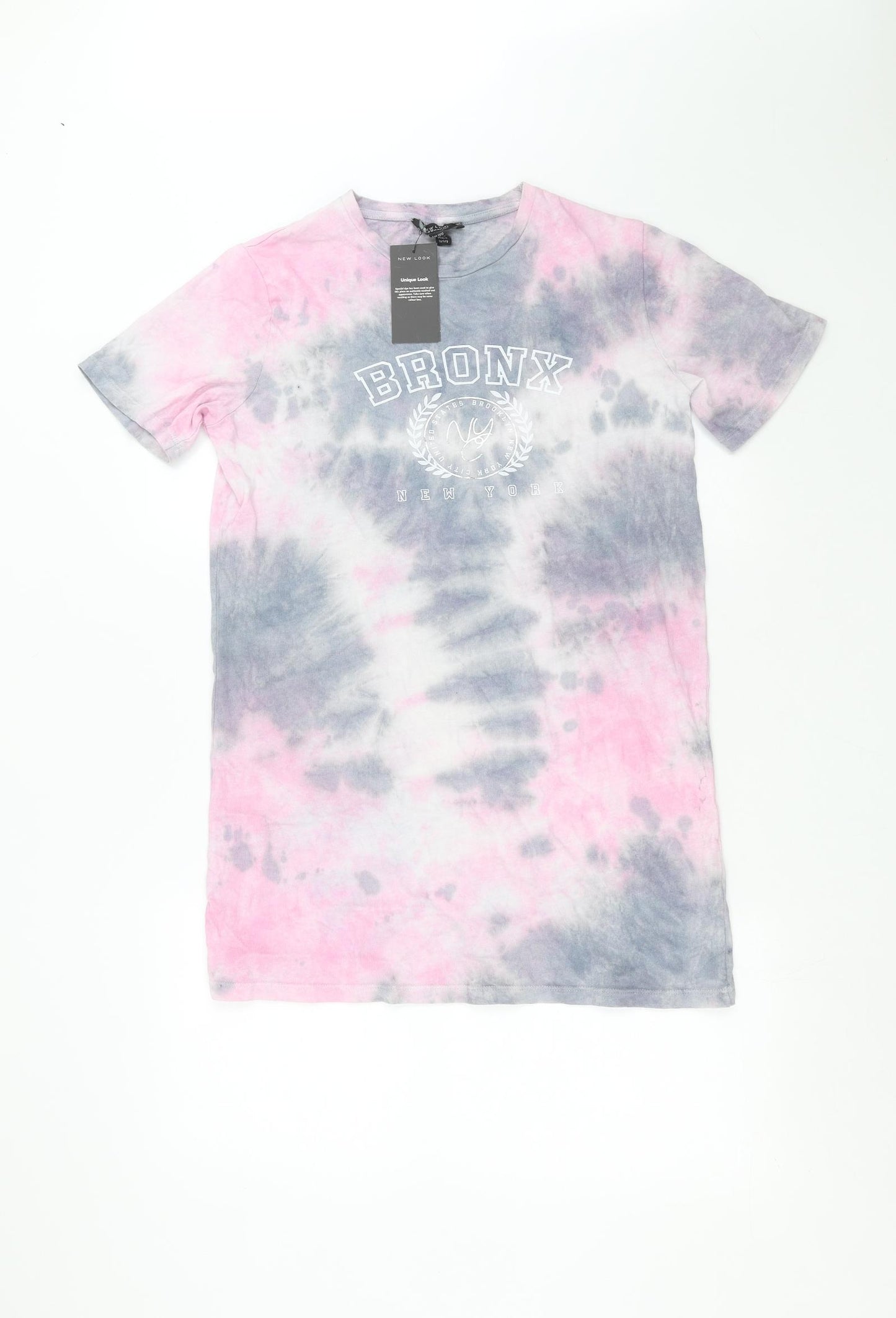 New Look Girls Blue   Basic T-Shirt Size 12-13 Years  - tie dye