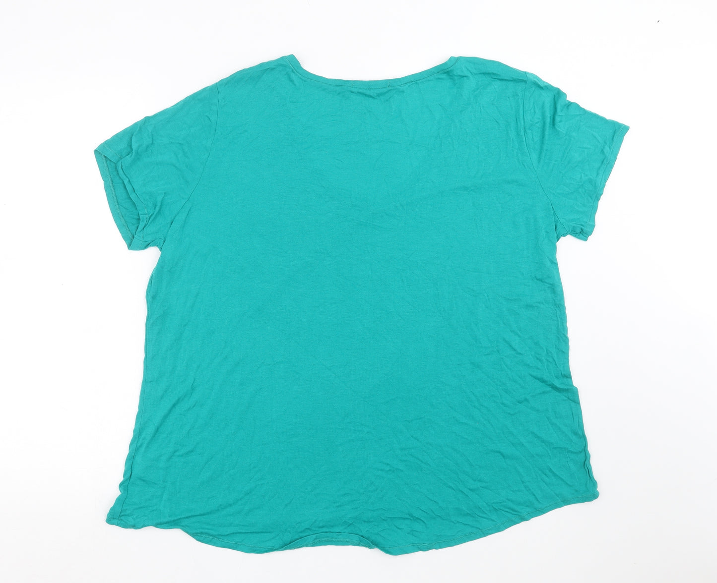 George Womens Green   Basic T-Shirt Size 22