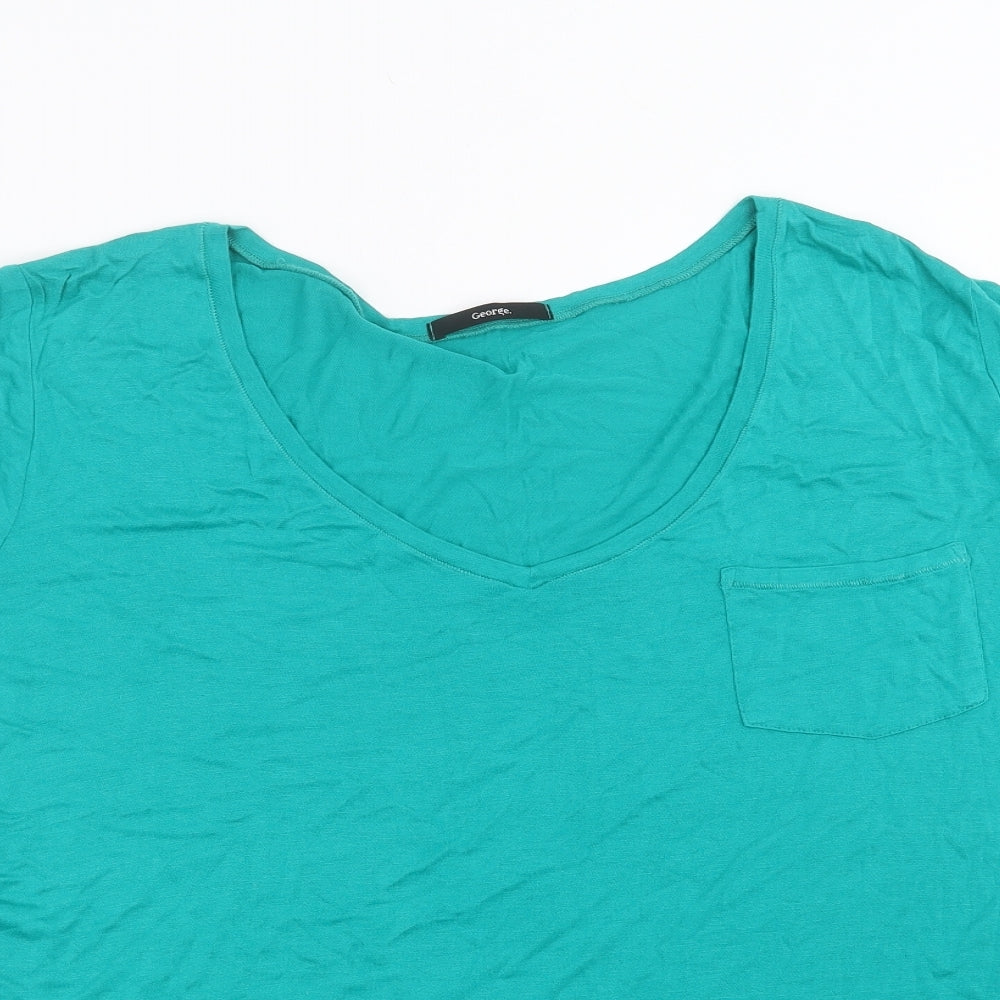 George Womens Green   Basic T-Shirt Size 22
