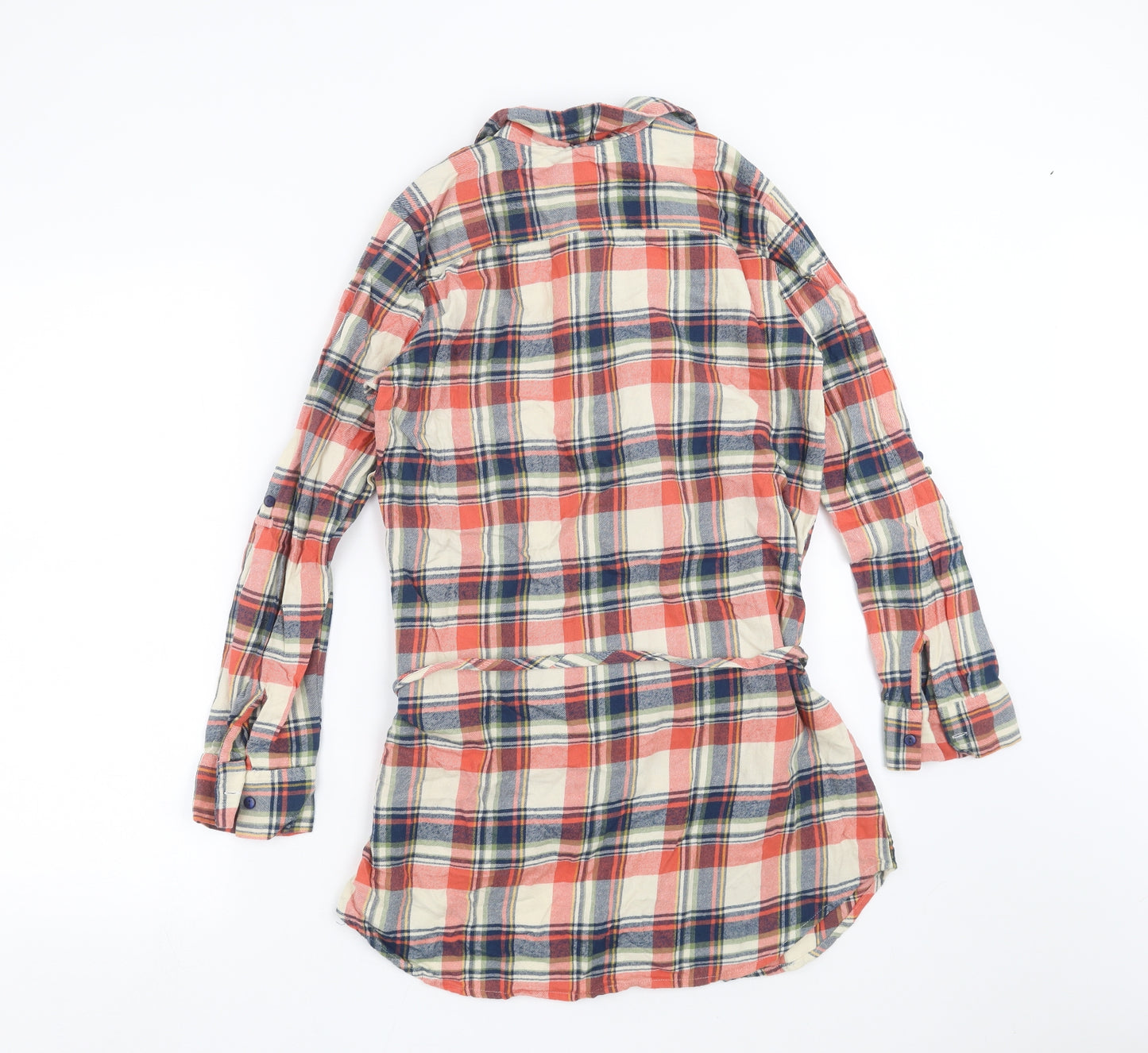 Topshop Womens Blue Plaid  Shirt Dress  Size 10