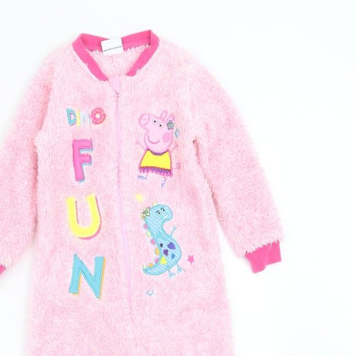 George Girls Pink Solid  Top One Piece Size 2-3 Years  - peppa pig onesie