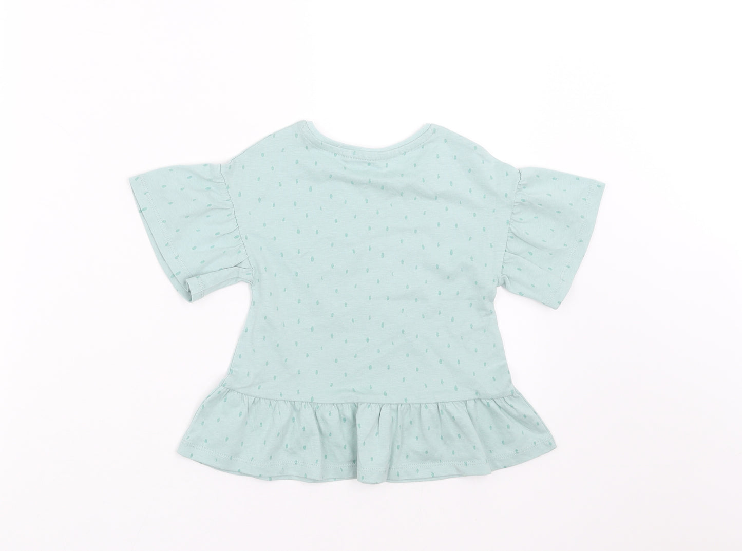 NEXT Girls Green   Basic T-Shirt Size 18-24 Months  - Rainbow