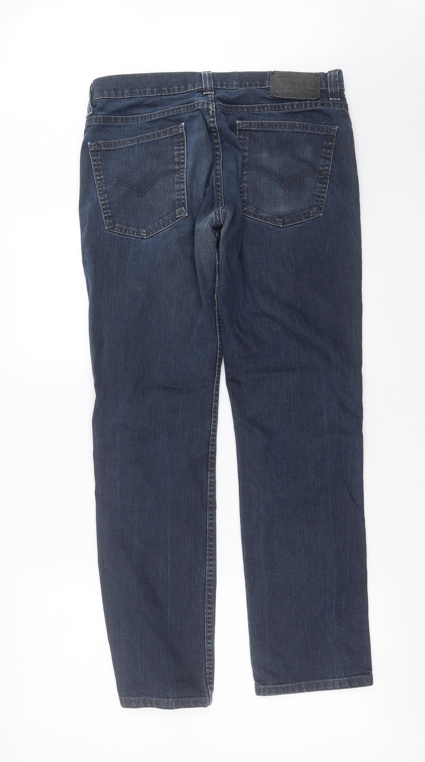 LEVIS Mens Blue  Denim Straight Jeans Size 34 in L30 in