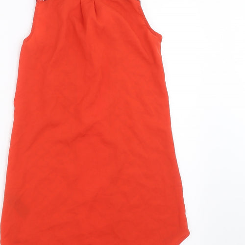 NEXT Womens Red Geometric  Basic Blouse Size 6