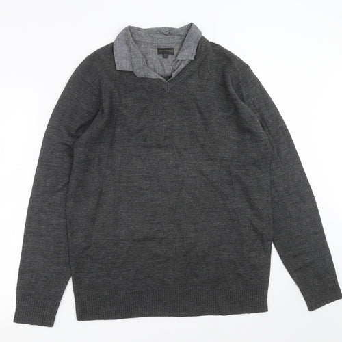 industrialize  Mens Grey  Knit Pullover Jumper Size L