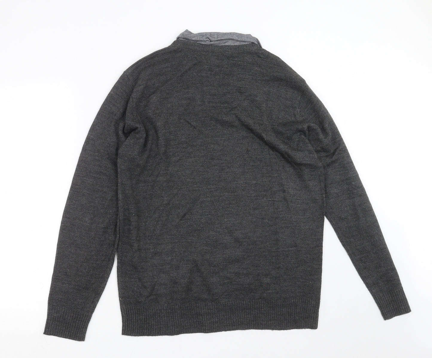 industrialize  Mens Grey  Knit Pullover Jumper Size L