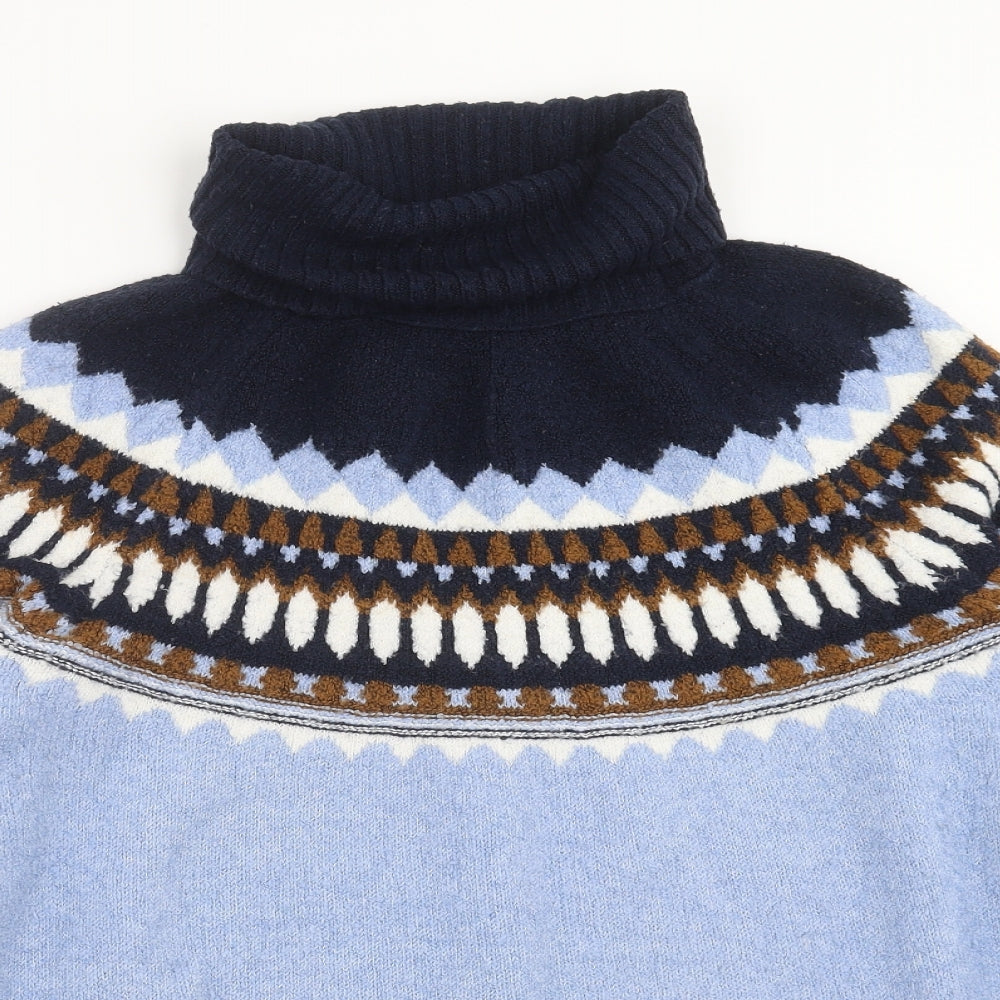 Marks and Spencer Womens Blue Fair Isle Knit Pullover Jumper Size L