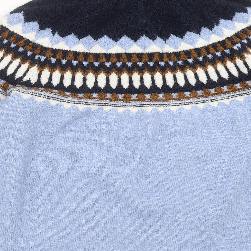 Marks and Spencer Womens Blue Fair Isle Knit Pullover Jumper Size L