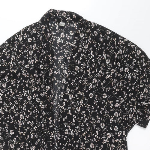 Divided by H&M Womens Black Floral  Cardigan Jumper Size XS