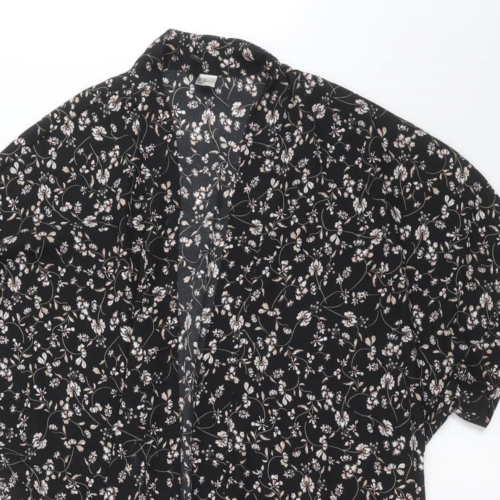 Divided by H&M Womens Black Floral  Cardigan Jumper Size XS