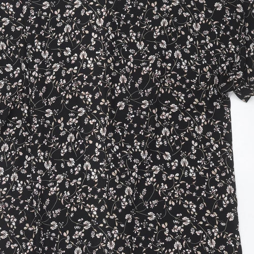 Divided by H&M Womens Black Floral  Cardigan Jumper Size XS