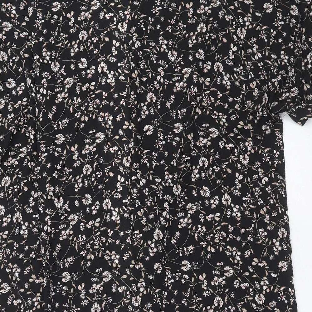 Divided by H&M Womens Black Floral  Cardigan Jumper Size XS