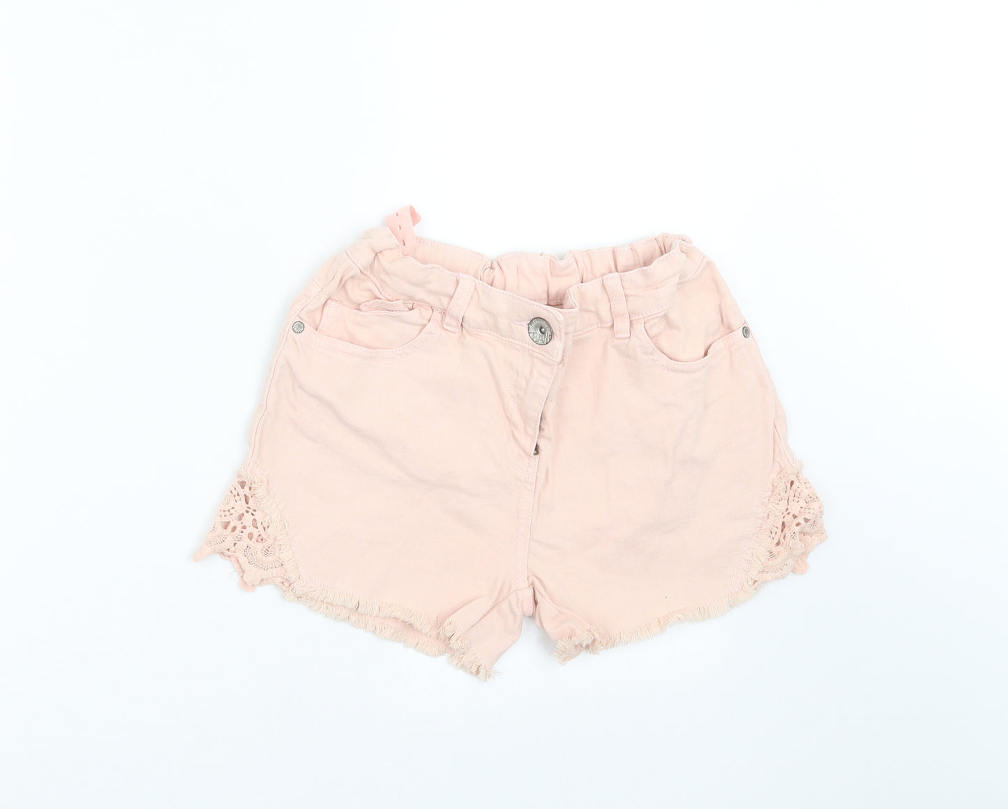 NEXT Girls Pink  Denim Hot Pants Shorts Size 12 Years