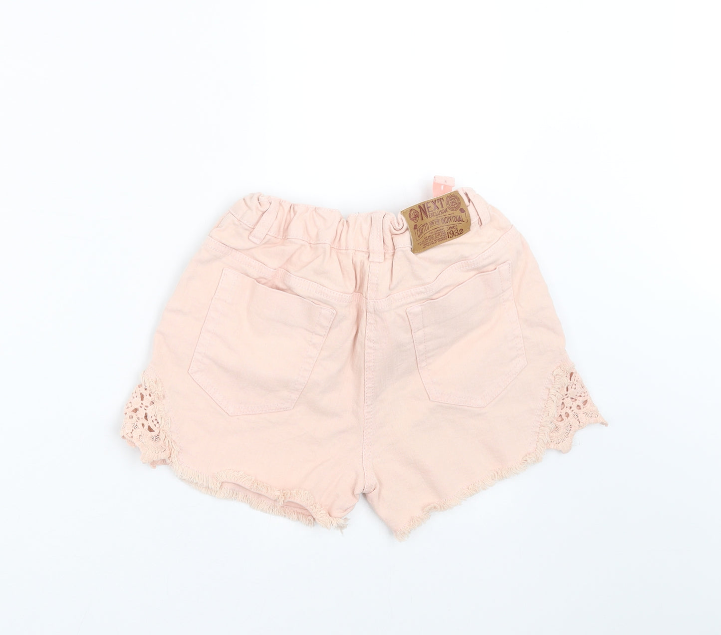 NEXT Girls Pink  Denim Hot Pants Shorts Size 12 Years