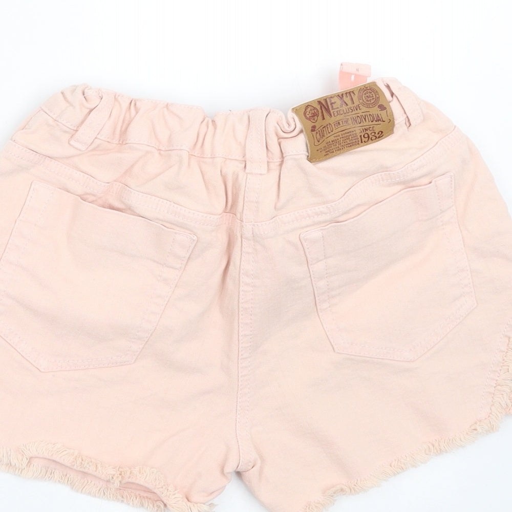 NEXT Girls Pink  Denim Hot Pants Shorts Size 12 Years