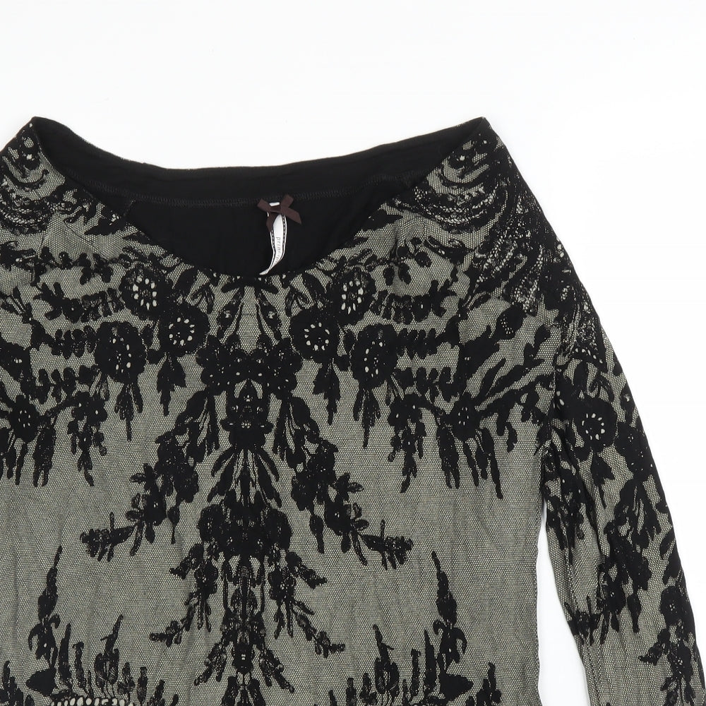 Principles Womens Grey Floral  Basic Blouse Size 20