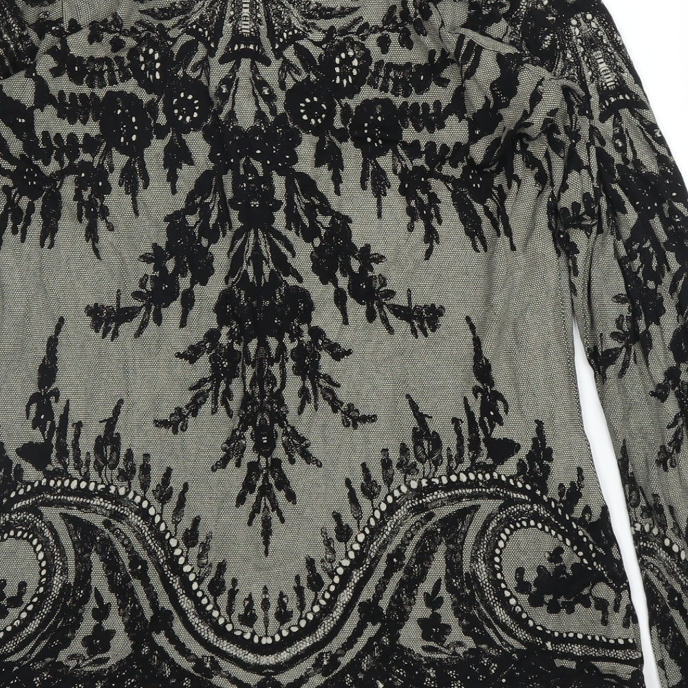 Principles Womens Grey Floral  Basic Blouse Size 20