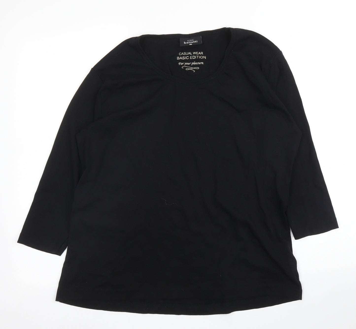 Gina Benotti Womens Black   Basic T-Shirt Size 2XL