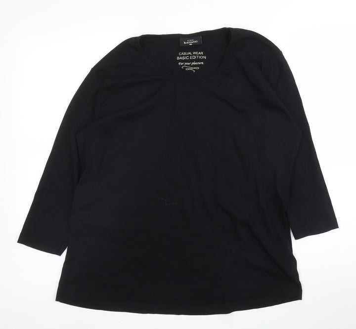 Gina Benotti Womens Black   Basic T-Shirt Size 2XL