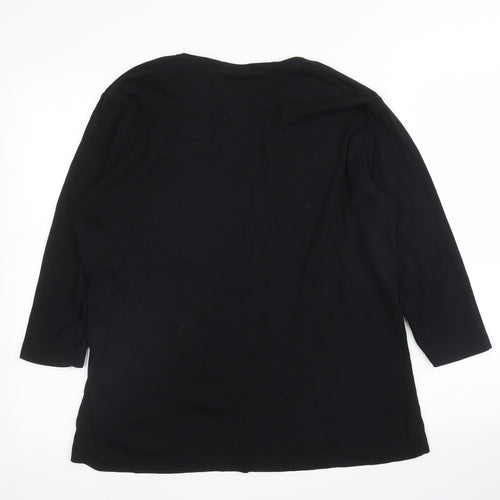 Gina Benotti Womens Black   Basic T-Shirt Size 2XL