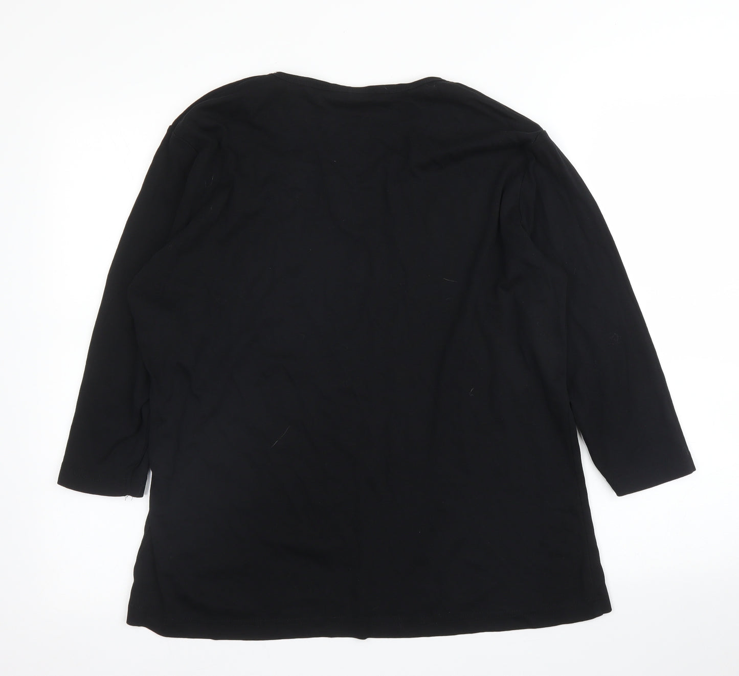 Gina Benotti Womens Black   Basic T-Shirt Size 2XL