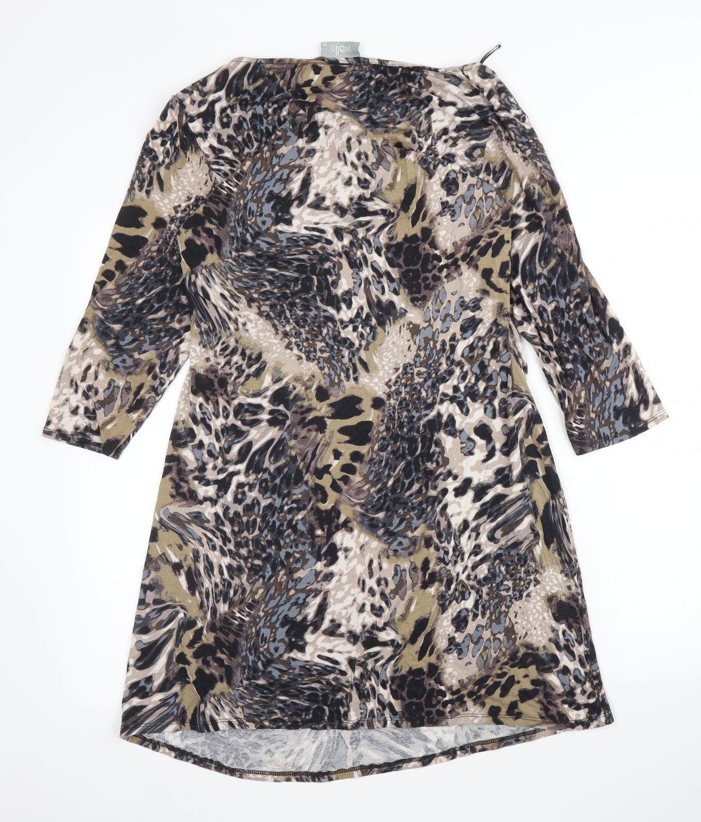 Wallis Womens Beige Animal Print  A-Line  Size 18  - Leopard print