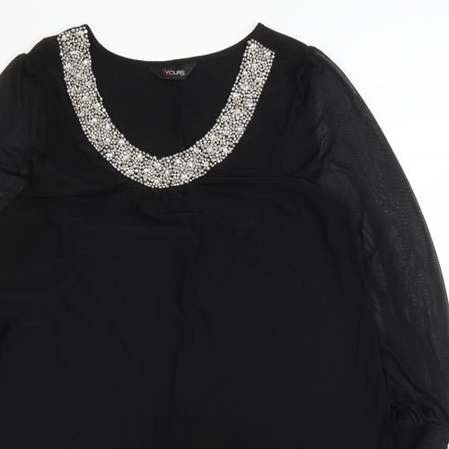 Yours Womens Black   A-Line  Size 18