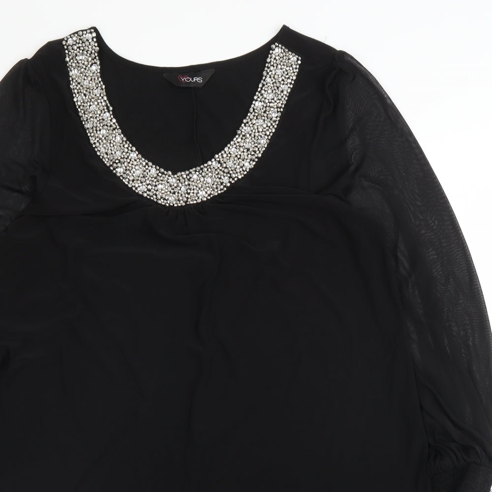 Yours Womens Black   A-Line  Size 18