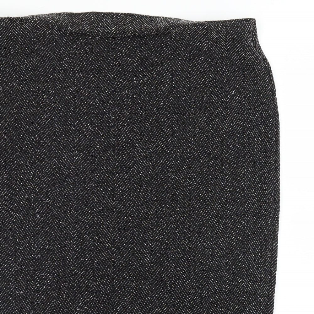F&F Womens Silver Herringbone  Bandage Skirt Size 20