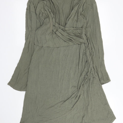 Pippa Dee Womens Green   Wrap Dress  Size L
