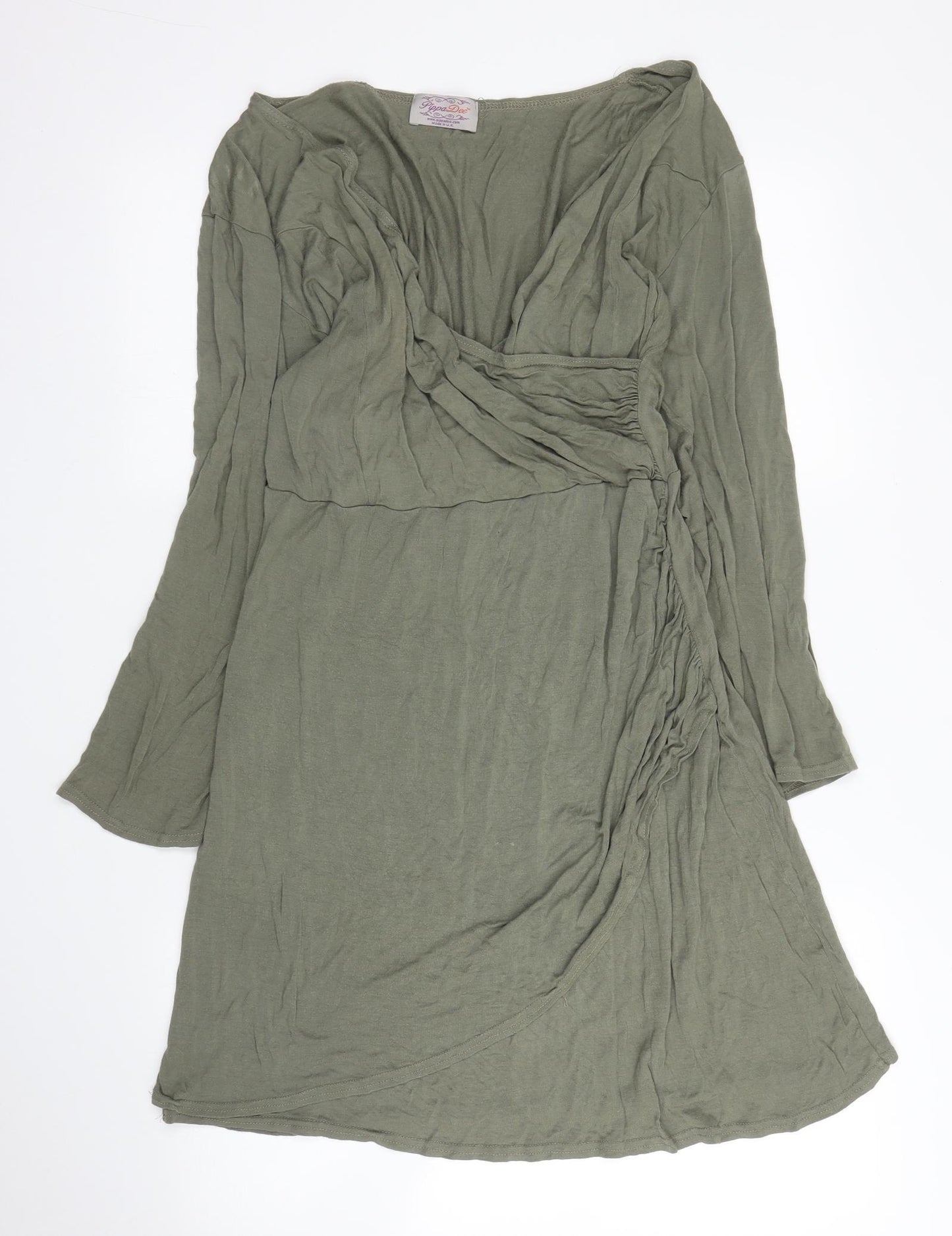 Pippa Dee Womens Green   Wrap Dress  Size L