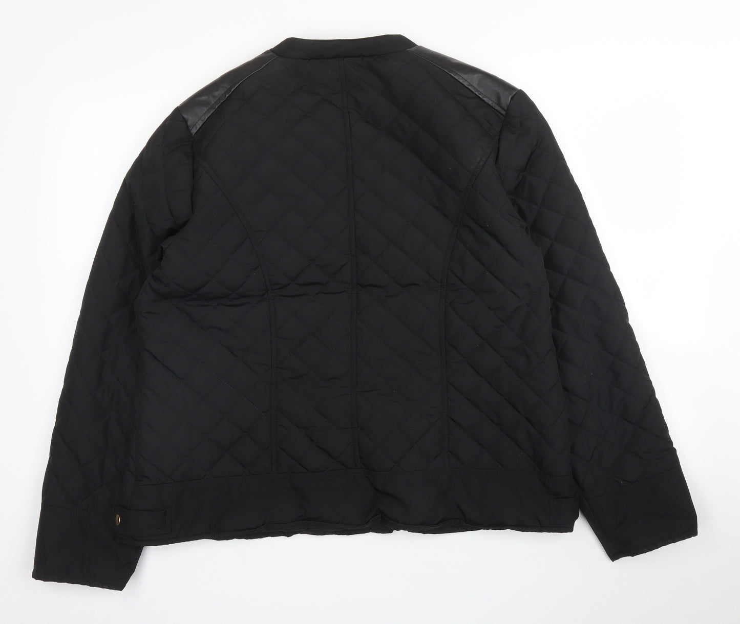 So Fabulous Womens Black   Quilted Coat Size 18