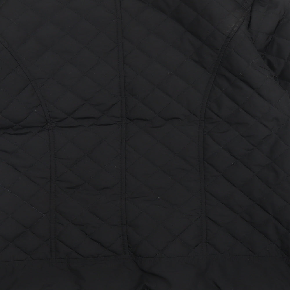 So Fabulous Womens Black   Quilted Coat Size 18
