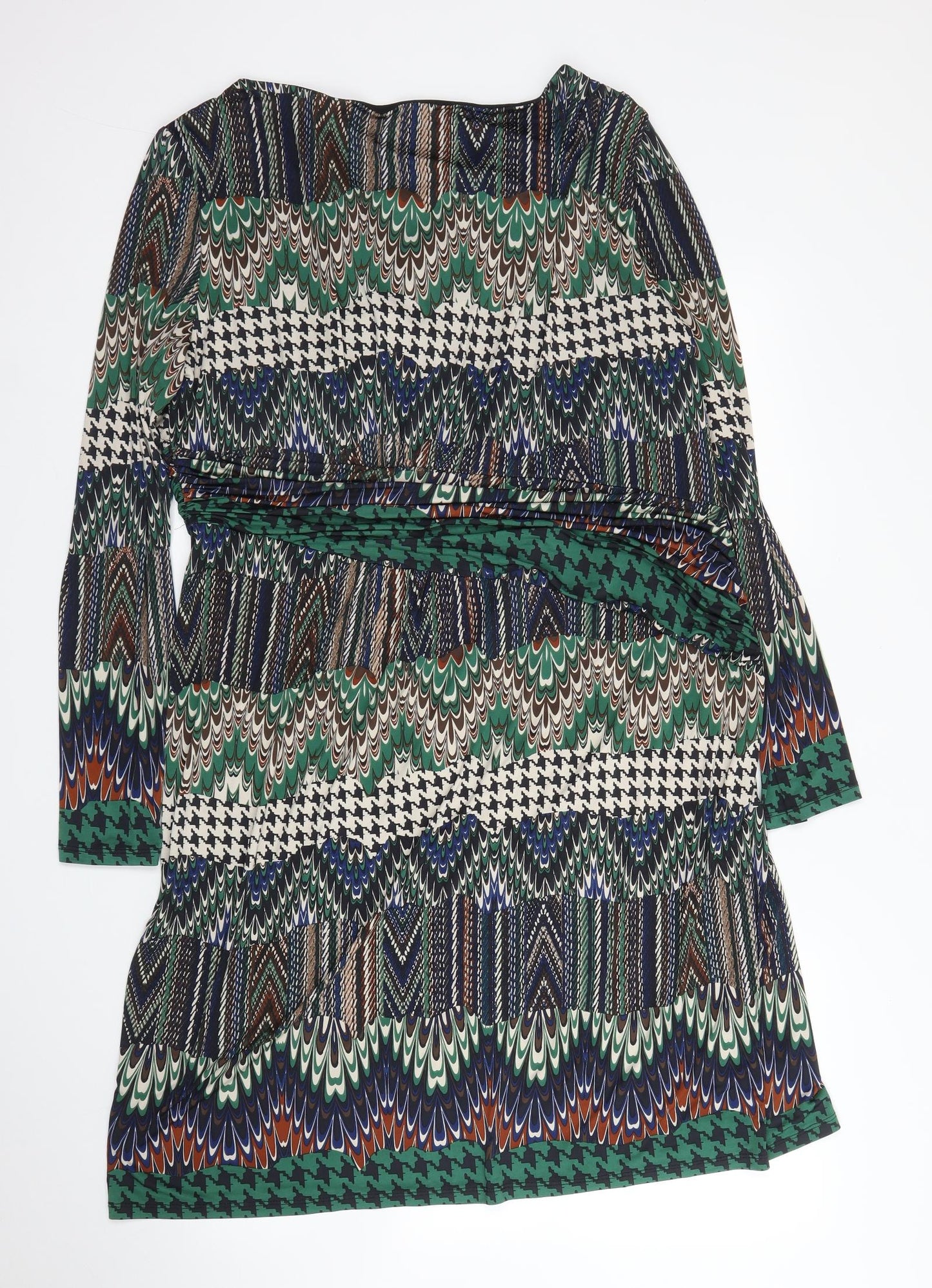 Trinny & Susannah Womens Green Geometric  A-Line  Size XL