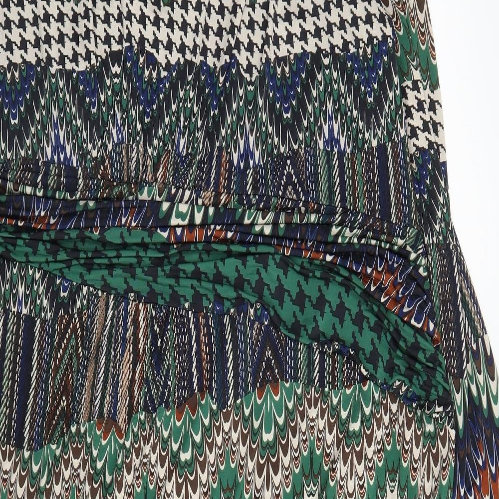 Trinny & Susannah Womens Green Geometric  A-Line  Size XL
