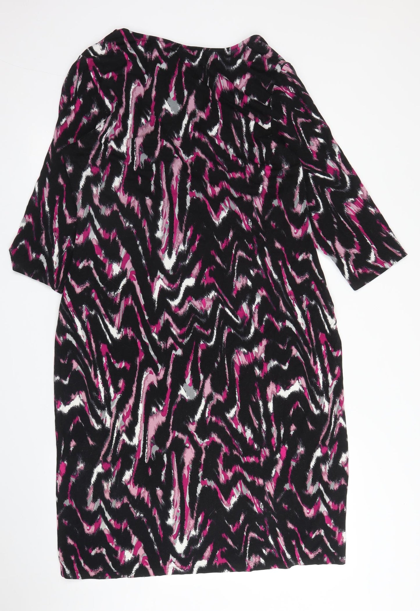 M&S Womens Purple Striped  Sheath  Size 18