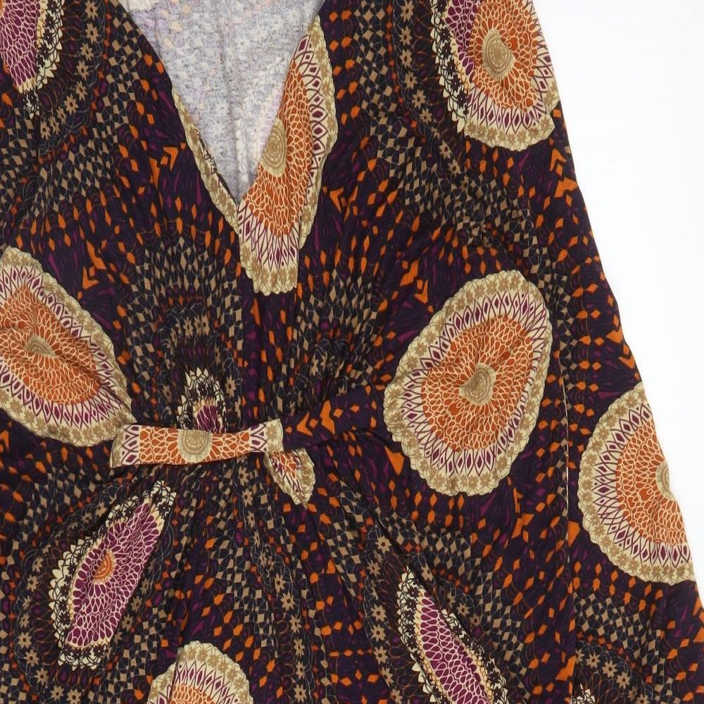 Wallis Womens Purple Floral  A-Line  Size 18