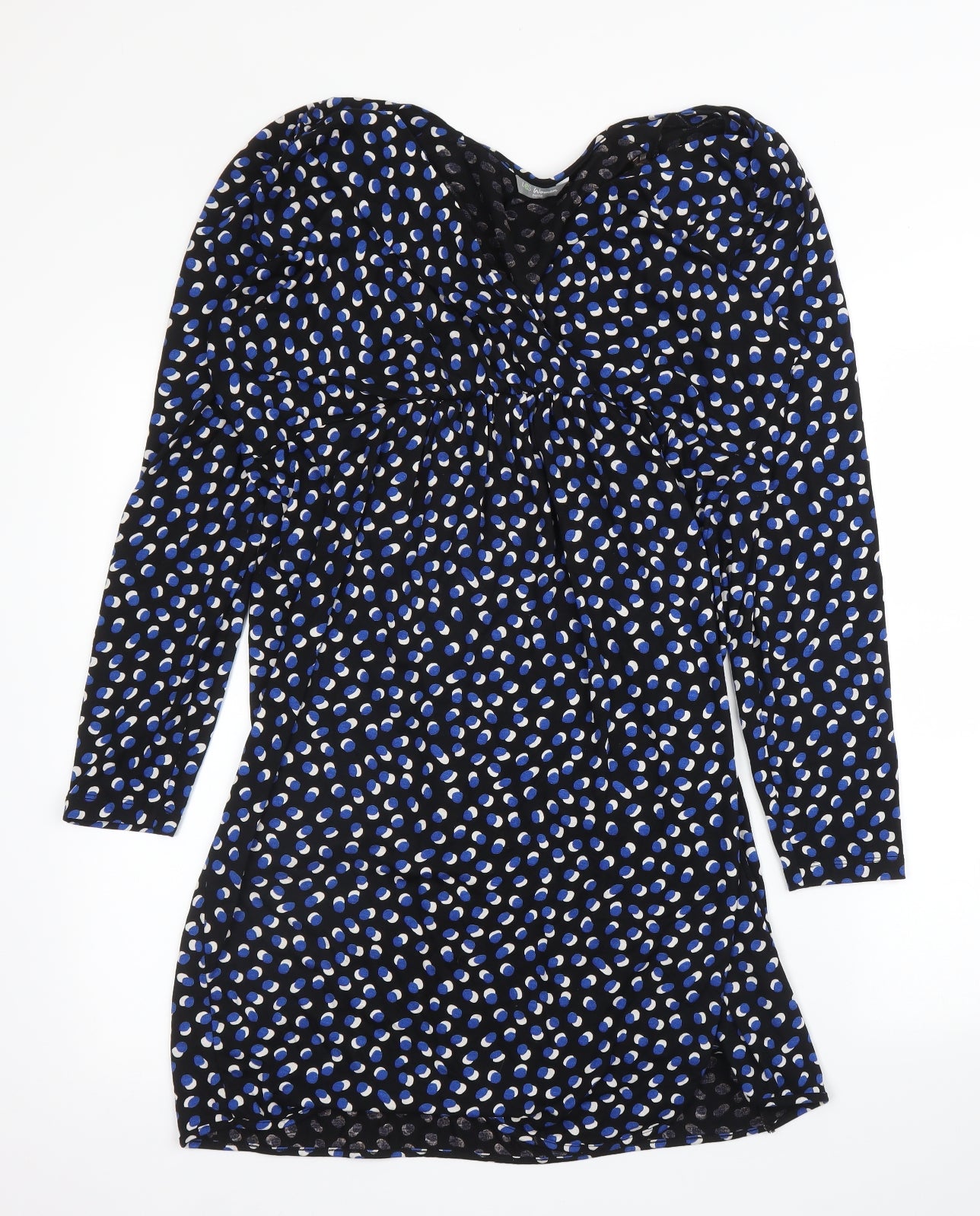 M&S Womens Blue Polka Dot  A-Line  Size 18