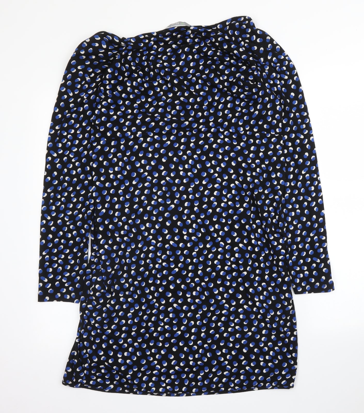 M&S Womens Blue Polka Dot  A-Line  Size 18