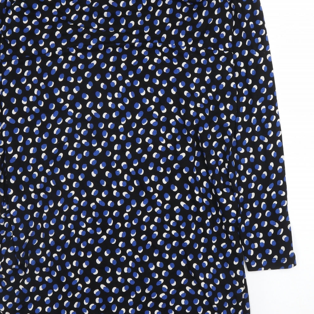M&S Womens Blue Polka Dot  A-Line  Size 18