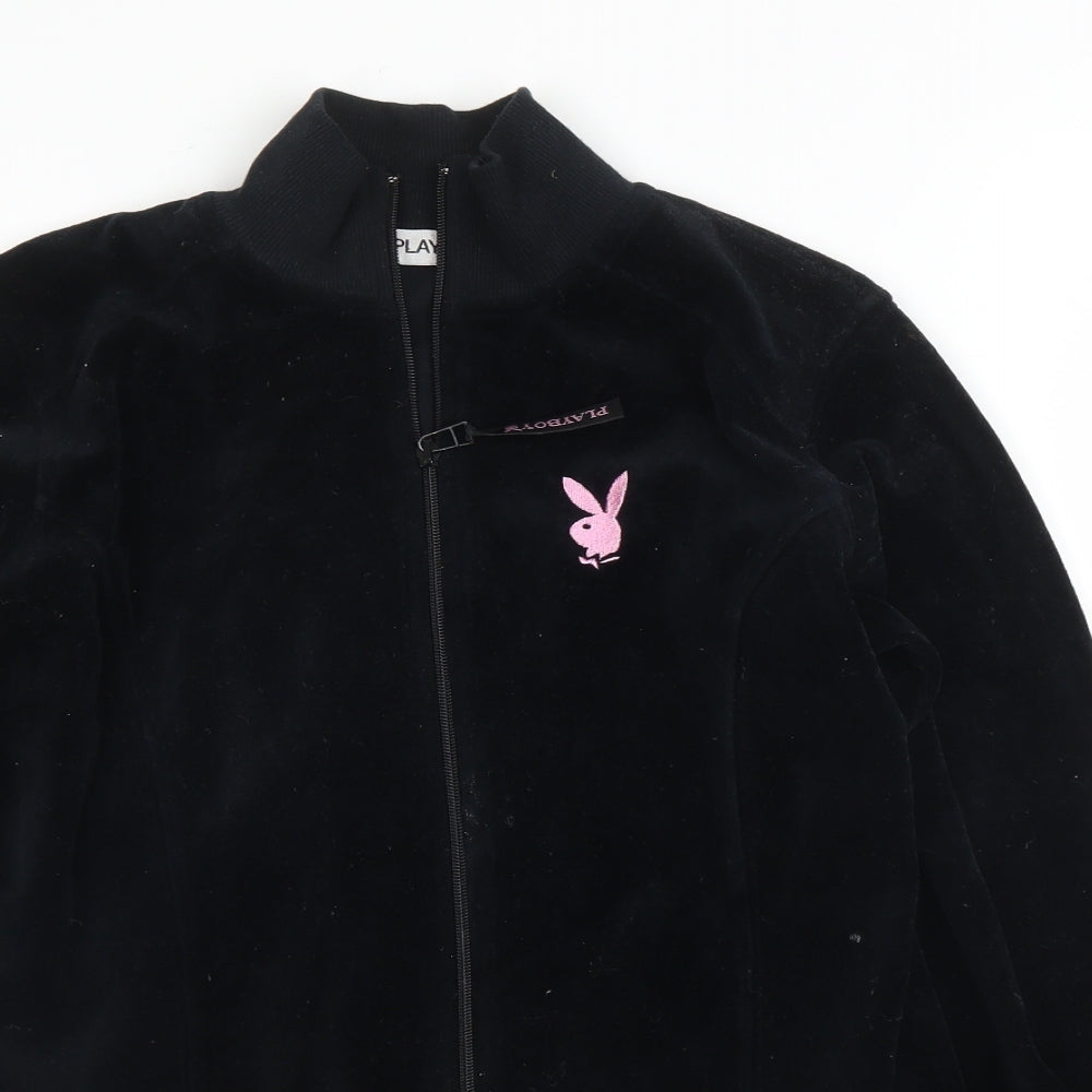 Playboy Womens Blue   Full Zip Jumper Size 14