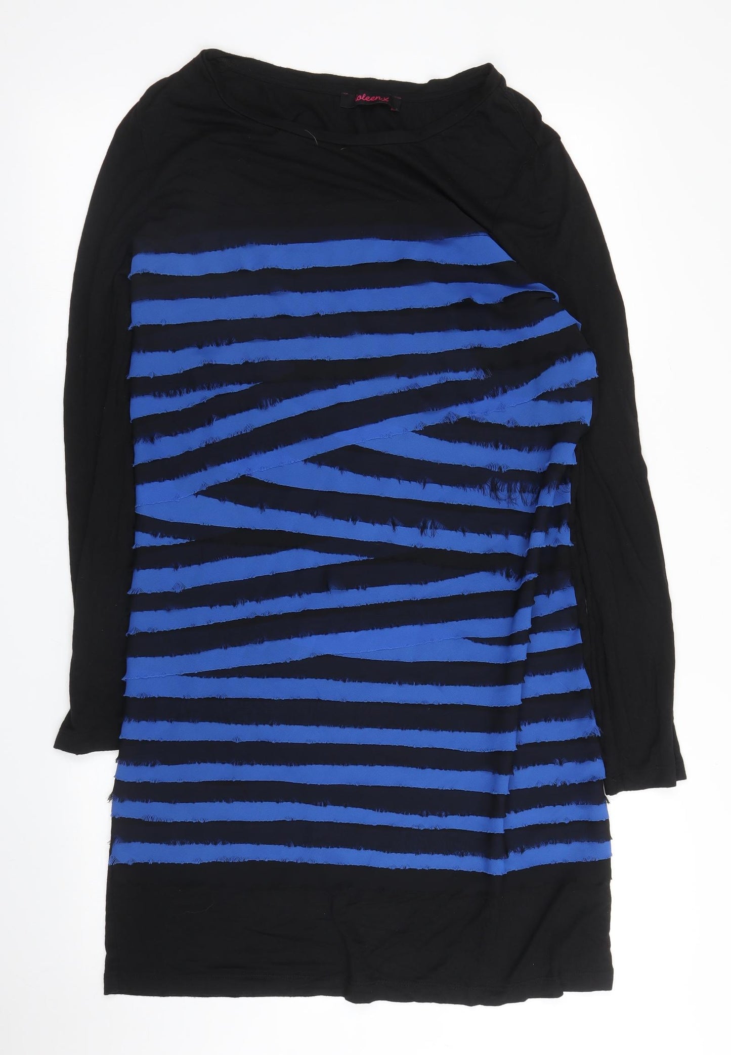 Coleen Womens Black Striped  Sheath  Size 18