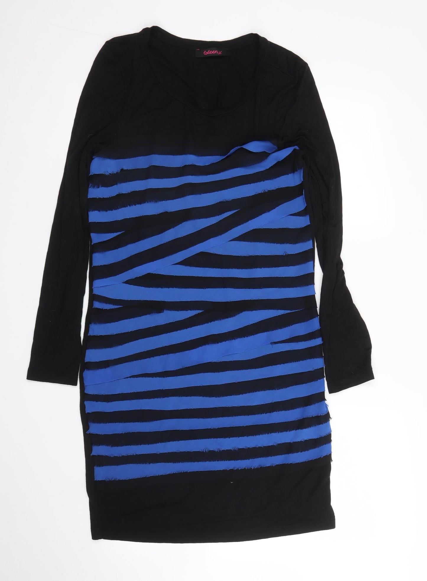 Coleen Womens Blue Striped  Shift  Size 16