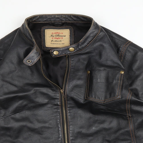 Joe Browns Mens Brown   Biker Coat Size XL