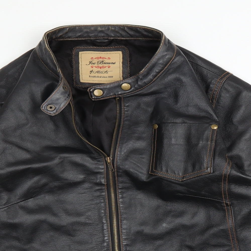 Joe Browns Mens Brown   Biker Coat Size XL