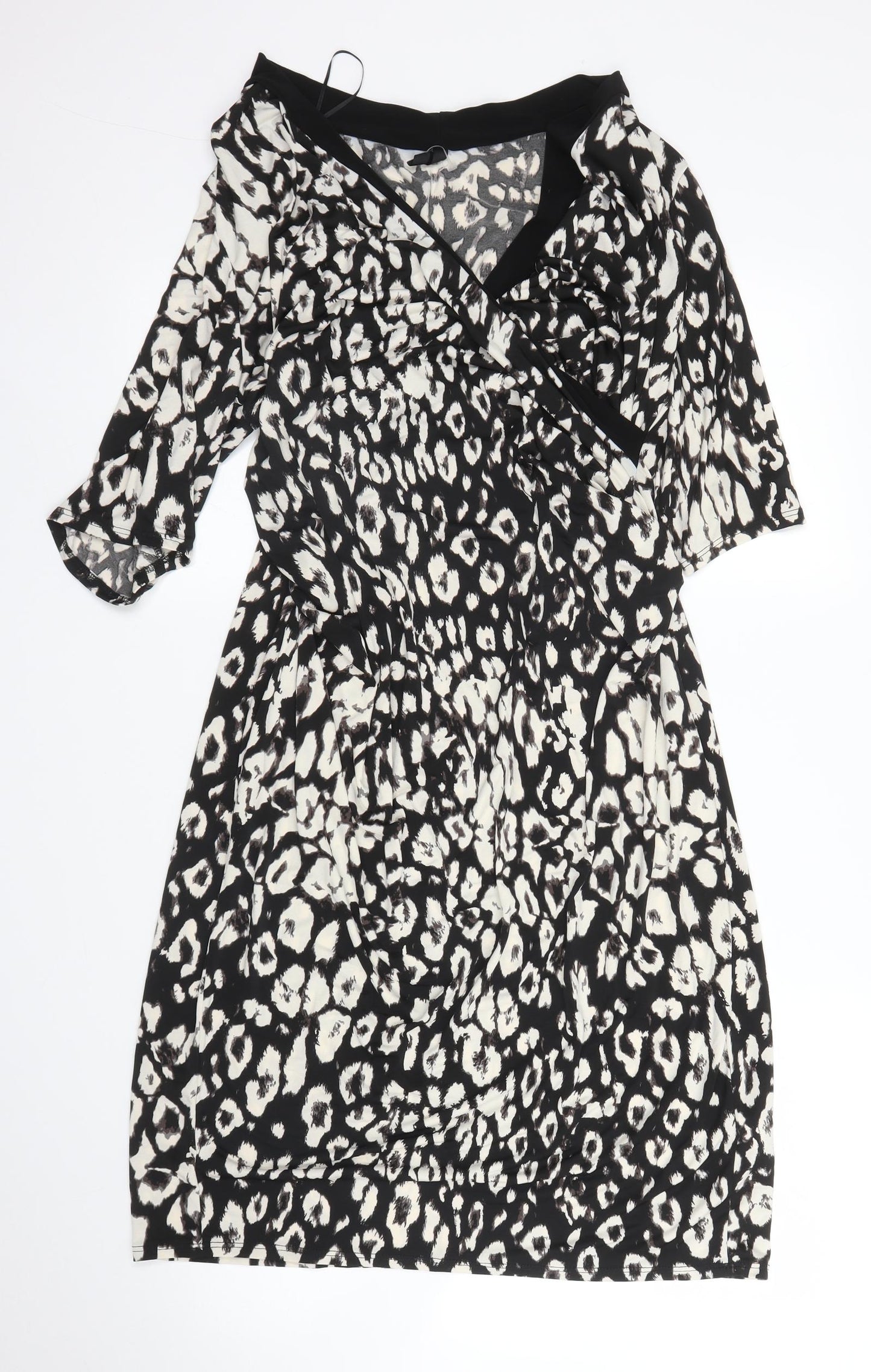 Preworn Womens Beige Animal Print  A-Line  Size 22  - Leopard print