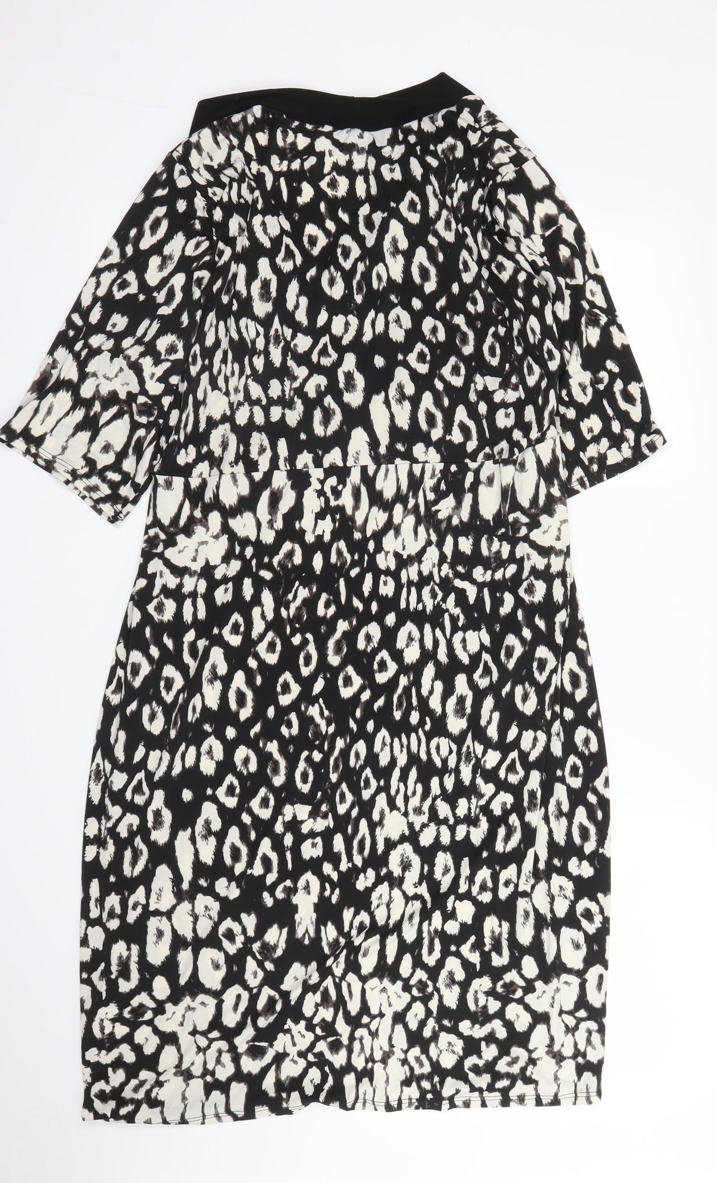 Preworn Womens Beige Animal Print  A-Line  Size 22  - Leopard print