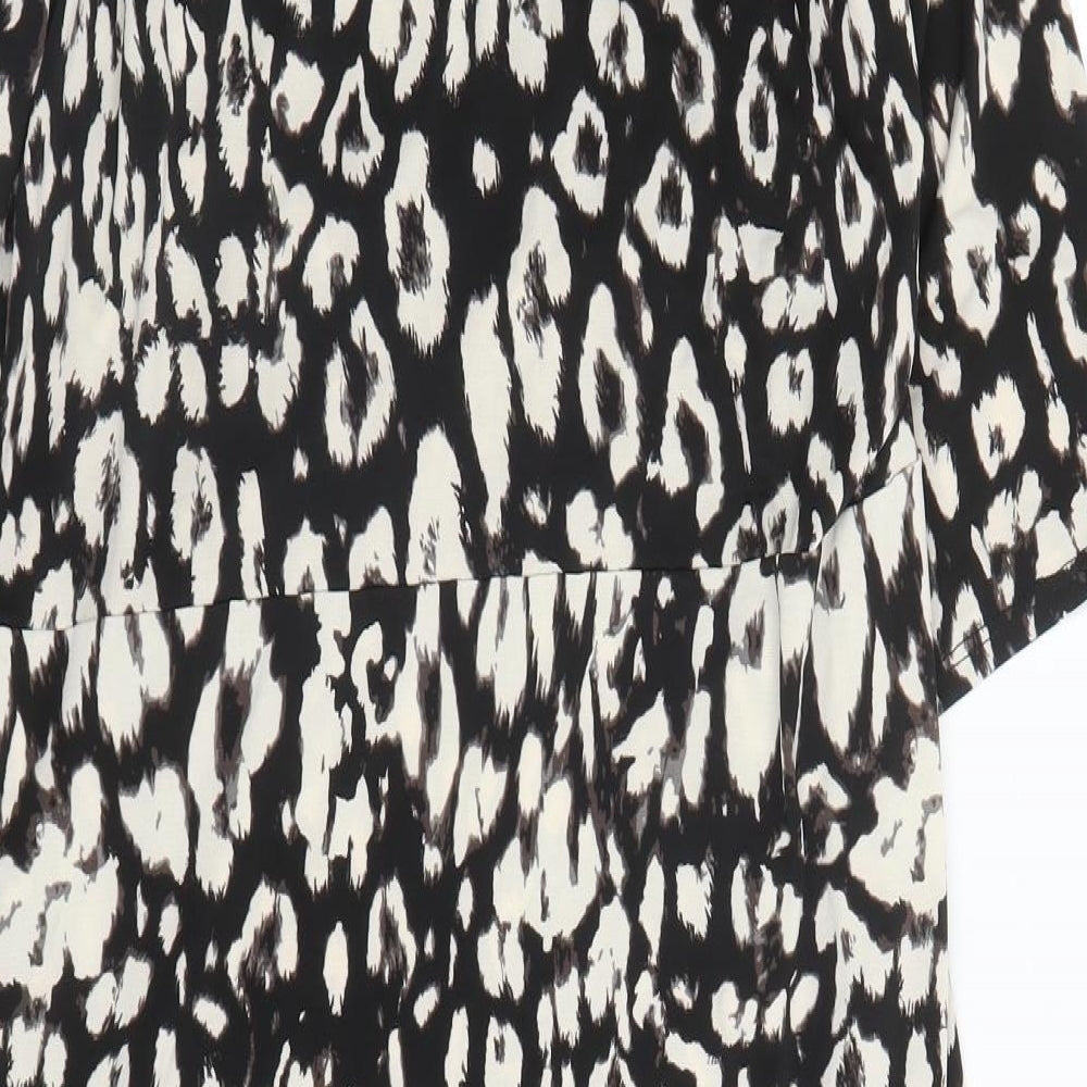 Preworn Womens Beige Animal Print  A-Line  Size 22  - Leopard print
